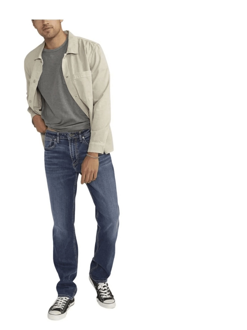Silver Machray slim straight jeans. Size 34x34